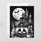 Herenhuis van Schaduwen, Halloween Rillingen Briefkaart (Voorkant / Achterkant)