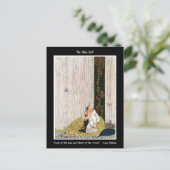 Herenigde geliefden omarmen Art Nouveau-illustrati Briefkaart (Staand voorkant)