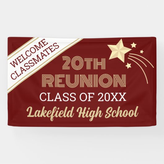 Herenigen! 20 jaar klasse reünie Banner (Horizontaal)