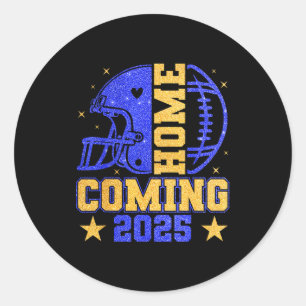 Hereniging 2025 Hoco Voetbal Mama Meisje Blauw Gou Ronde Sticker