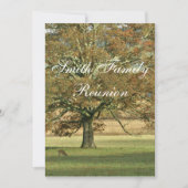 Hereniging van de jaarwisseling van de boomstamfam kaart (Voorkant)