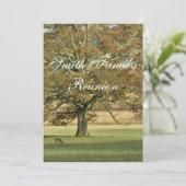 Hereniging van de jaarwisseling van de boomstamfam kaart (Staand voorkant)