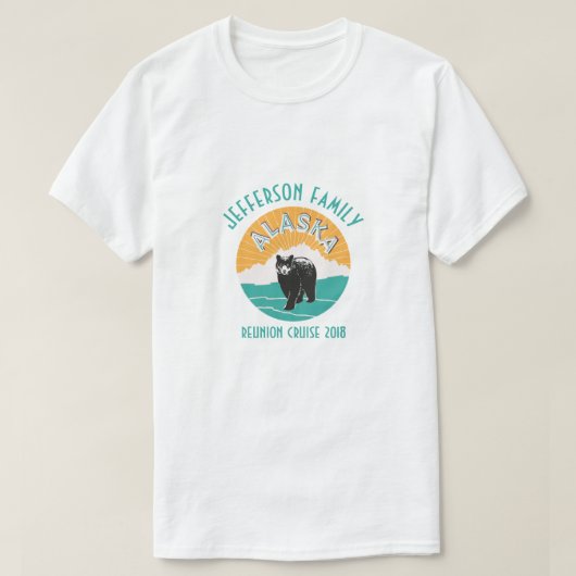 Herenigingscruise van de familie Alaska T-shirt (Design voorkant)