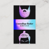 Herenkapper hipster hologram visitekaartje (Voorkant)