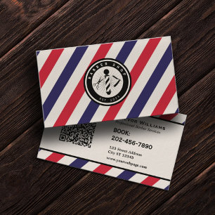 Herenkapper strepen herenkapper logo visitekaartje