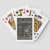 Herenkapsalon Retro Kapsels Scheertjes Pokerkaarten (Achterkant)