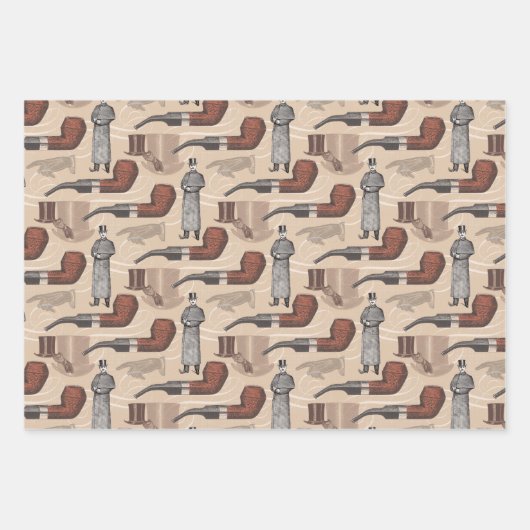  herenman met opening bovenaan inpakpapier vel (Voorkant 3)