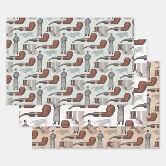 herenman met opening bovenaan inpakpapier vel (Set)