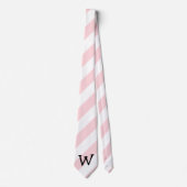 Herenontwerperstropdassen Stijlvolle Roze & Witte  Stropdas (Voorkant)
