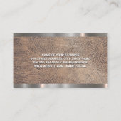 Herensalon | Scharen |  Leren Metalen Afwerking  Visitekaartje (Achterkant)