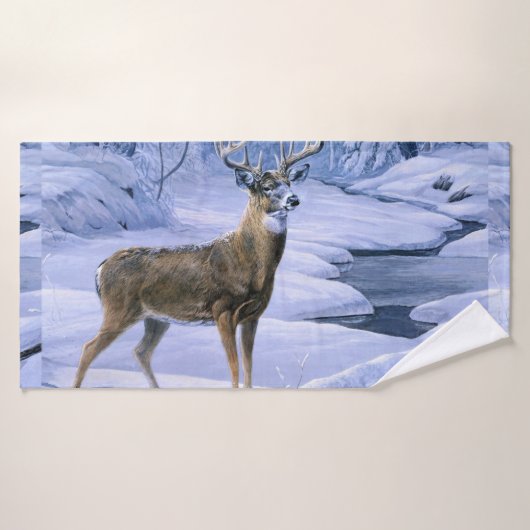 herensneeuwrivierkregel badhanddoek (Badhanddoek)