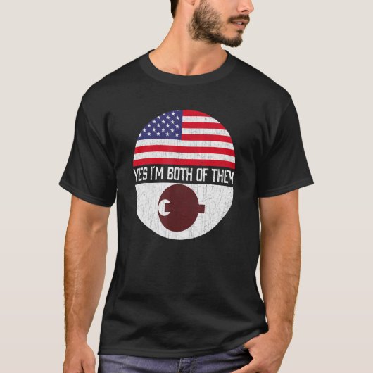 Hererfgoederfgoed van de halve Amerikaanse halve N T-shirt (Voorkant)