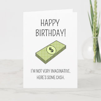 Here's some cash - Birthday card Kaart