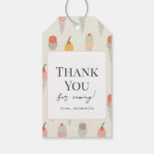 Here's the Scoop Colorful Ice Cream 1st Birthday Cadeaulabel (Achterkant)