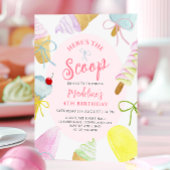 Here's the Scoop Ice Cream Birthday Party Kaart