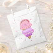 Here's The Scoop Ice Cream Sweet Pink Birthday Bedankzakje (Geknipt)