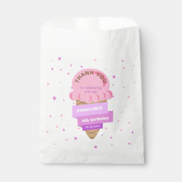 Here's The Scoop Ice Cream Sweet Pink Birthday Bedankzakje