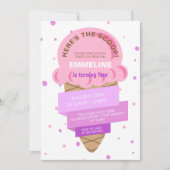 Here's The Scoop Ice Cream Sweet Pink Birthday Kaart (Voorkant)