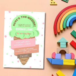 Here's The Scoop Mint Ice Cream Sweet Birthday Kaart