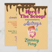 Here's the Scoop Waffel Cone Kaart (Voorkant / Achterkant)