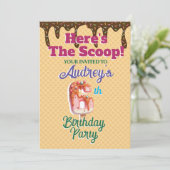 Here's the Scoop Waffel Kegel Kaart (Staand voorkant)