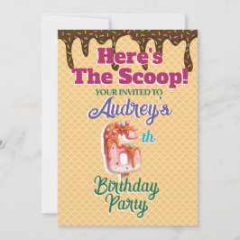 Here's the Scoop Waffel Kegel Kaart