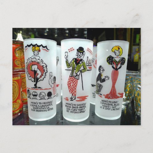 "Here's to..."  glaswerk, New Orleans, LA - Briefkaart (Voorkant)