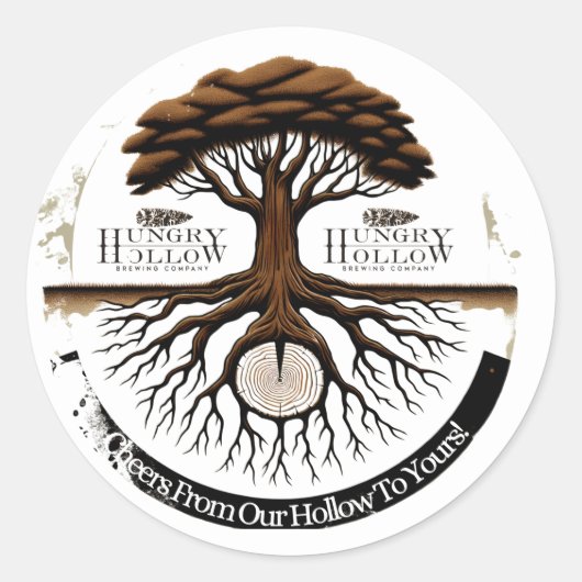 Here's to Our Roots!  Ronde Sticker (Voorkant)