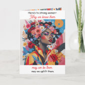 Here's to Strong Women International Women's Day  Kaart (Voorkant)