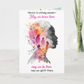 Here's to Strong Women International Women's Day  Kaart (Voorkant)