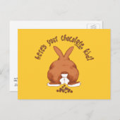 Heres Your Chocolate Pooping Bunny © Sandy Long Briefkaart (Voorkant / Achterkant)