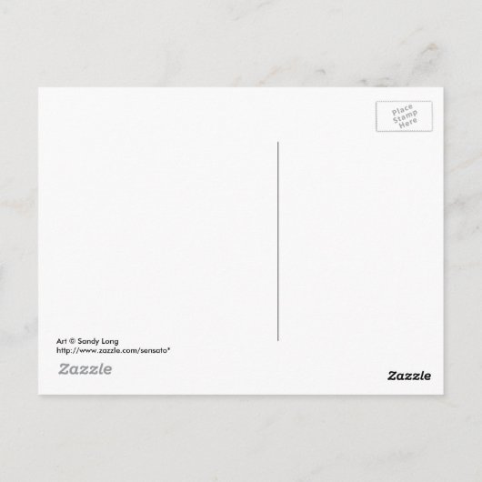 Heres Your Chocolate Pooping Bunny © Sandy Long Briefkaart (Achterkant)