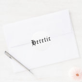 Heretic 1 ronde sticker (Envelop)