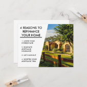 Herfinancieren van uw huis hypotheek bedrijf marke kaart (Voorkant / Achterkant in situ)