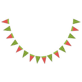 Herfrissende zomerwatermeloen. vlaggetjes