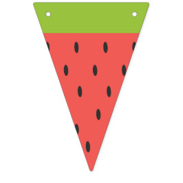 Herfrissende zomerwatermeloen. vlaggetjes