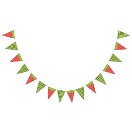 Herfrissende zomerwatermeloen. vlaggetjes