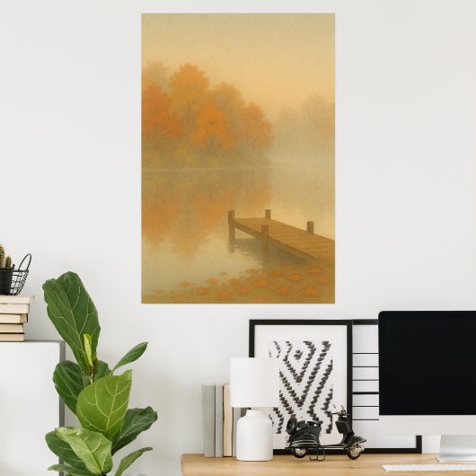 Herfst 10, september Stilte, seizoensgebonden prin Poster (Thuiskantoor)