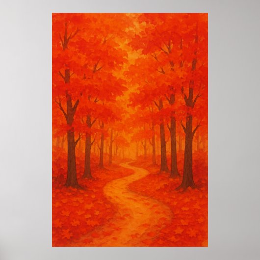 Herfst 1, Crimson Trail, seizoensgebonden afdrukke Poster (Voorkant)