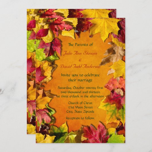 Herfst 1 kaart (Voorkant / Achterkant)