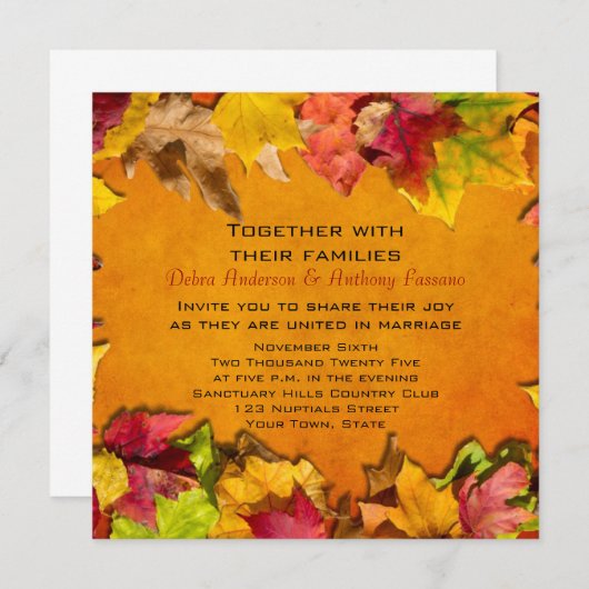 Herfst 1 kaart (Voorkant / Achterkant)