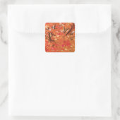 Herfst 1 vierkante sticker (Tas)