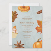 Herfst 1e Verjaardagsfeest Eenvoudige Rustieke Pom Kaart (Voorkant)