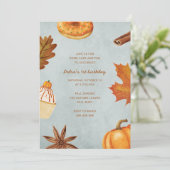 Herfst 1e Verjaardagsfeest Eenvoudige Rustieke Pom Kaart (Staand voorkant)