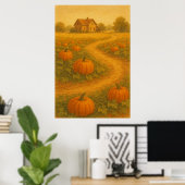 Herfst 2, oogstgloed, seizoensgebonden afdrukken poster (Thuiskantoor)