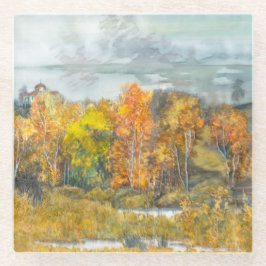 herfst 300 glazen onderzetter