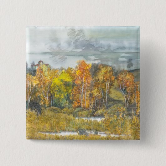 herfst 300 vierkante button 5,1 cm (Voorkant)