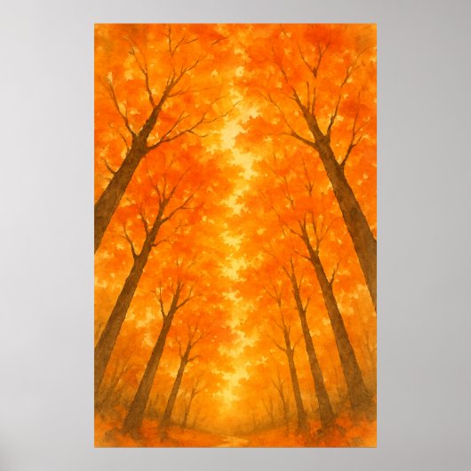 Herfst 3, Maple Canopy, seizoensgebonden afdrukken Poster (Voorkant)