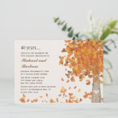 Herfst 40e jubileum foto uitnodigingen (Staand voorkant)