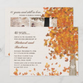 Herfst 40th Anniversary Photo Uitnodigingen (Voorkant / Achterkant)